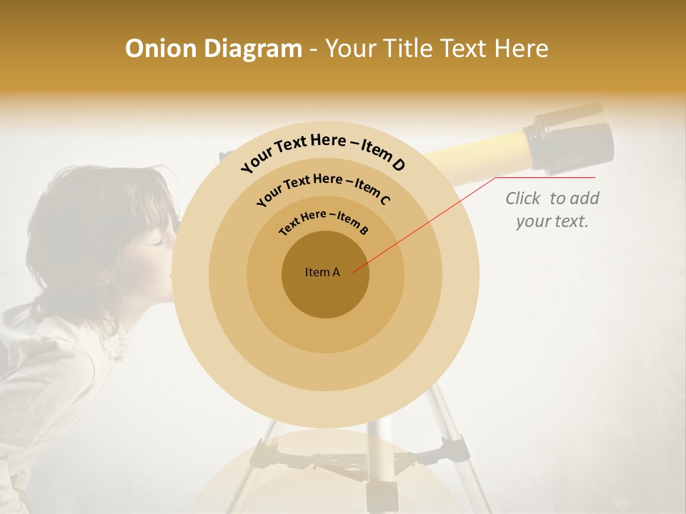 Beautiful Girl Spyglass PowerPoint Template