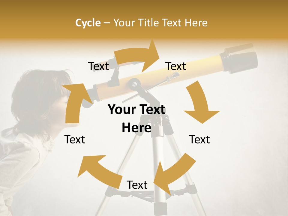 Beautiful Girl Spyglass PowerPoint Template