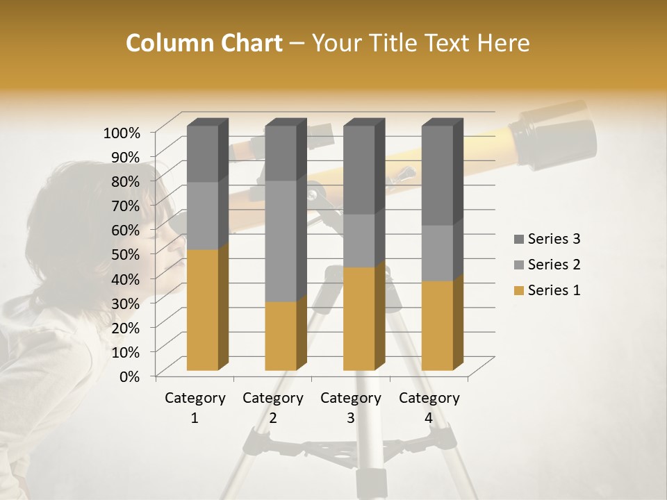 Beautiful Girl Spyglass PowerPoint Template