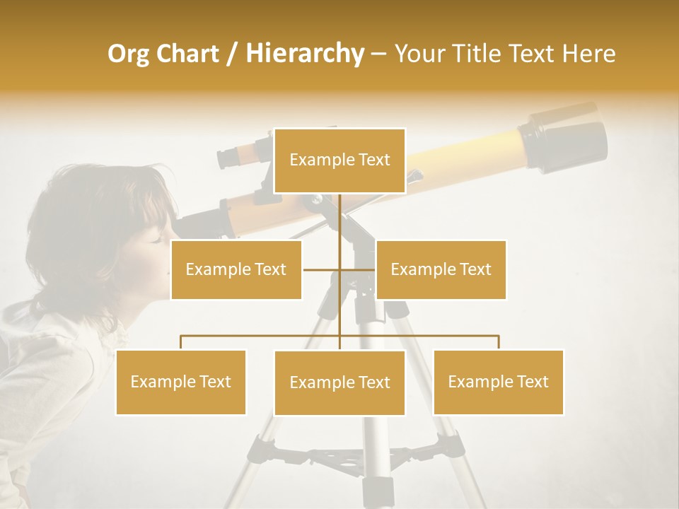 Beautiful Girl Spyglass PowerPoint Template