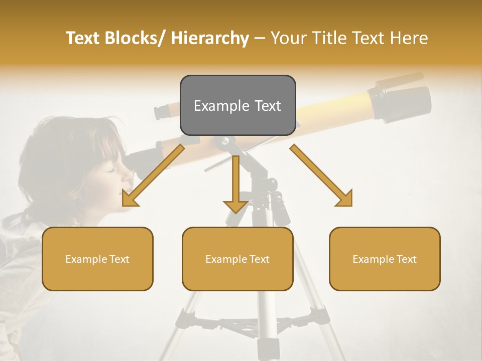 Beautiful Girl Spyglass PowerPoint Template