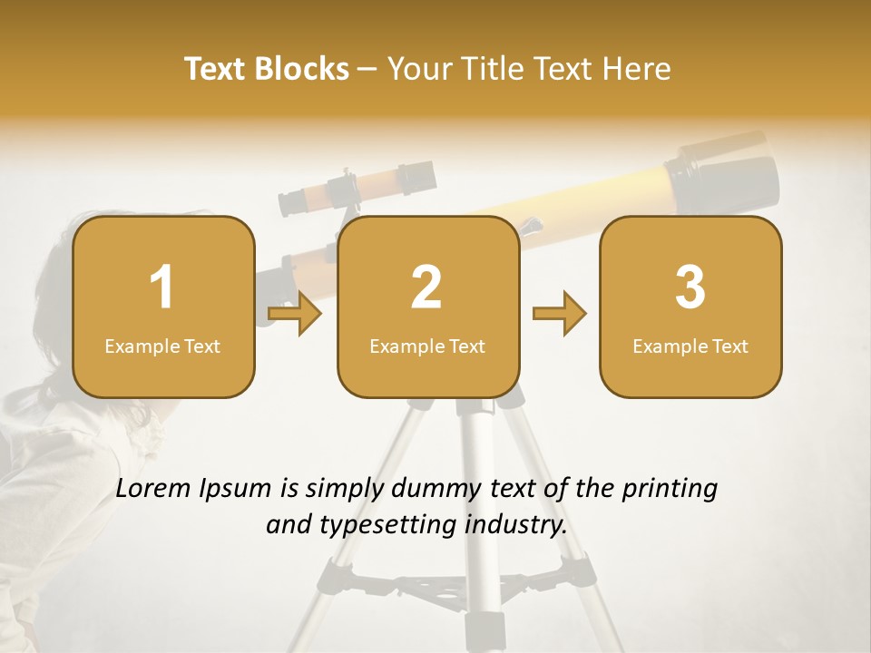 Beautiful Girl Spyglass PowerPoint Template