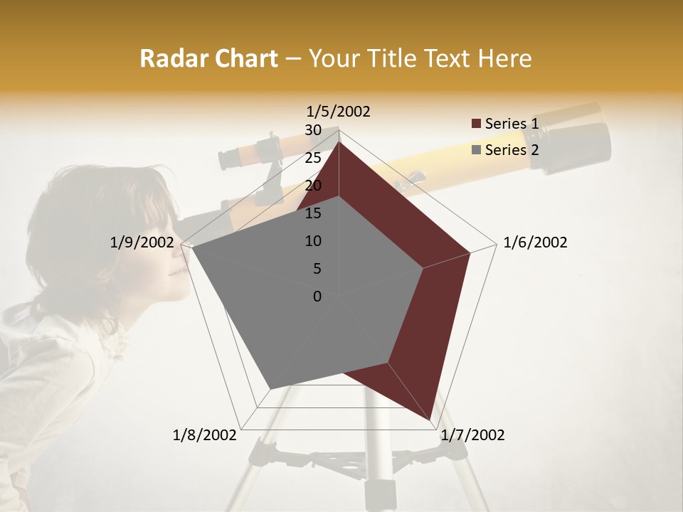 Beautiful Girl Spyglass PowerPoint Template