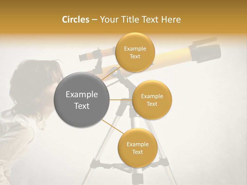 Beautiful Girl Spyglass PowerPoint Template