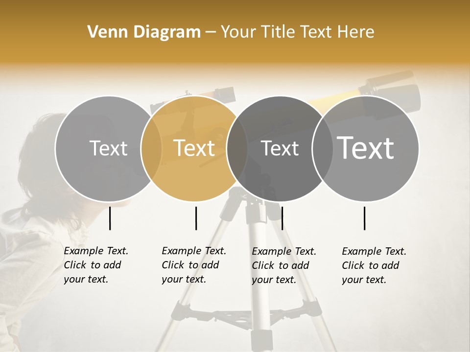 Beautiful Girl Spyglass PowerPoint Template