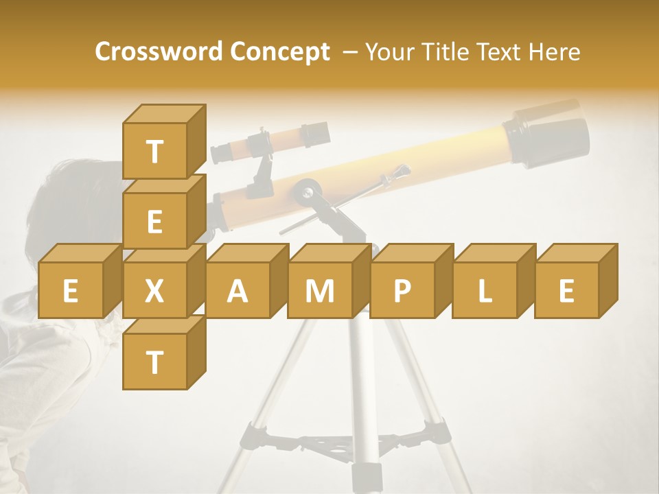 Beautiful Girl Spyglass PowerPoint Template