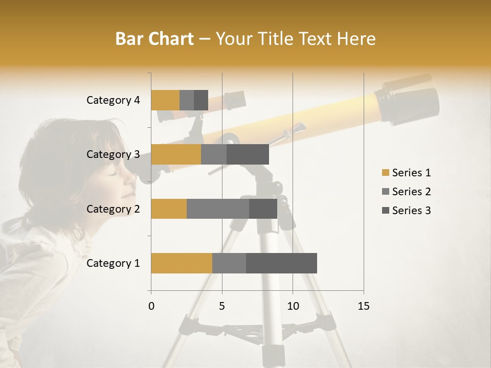 Beautiful Girl Spyglass PowerPoint Template