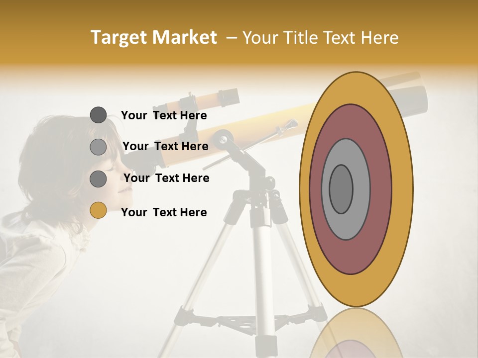 Beautiful Girl Spyglass PowerPoint Template