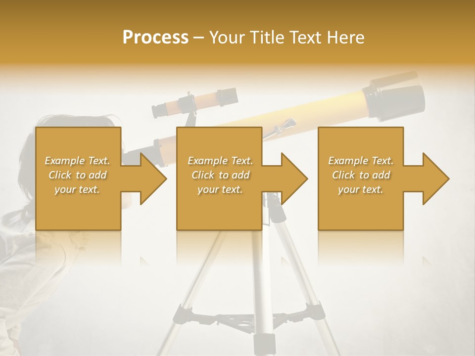 Beautiful Girl Spyglass PowerPoint Template