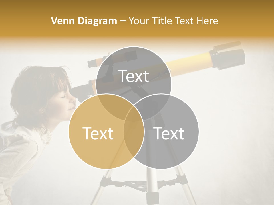 Beautiful Girl Spyglass PowerPoint Template