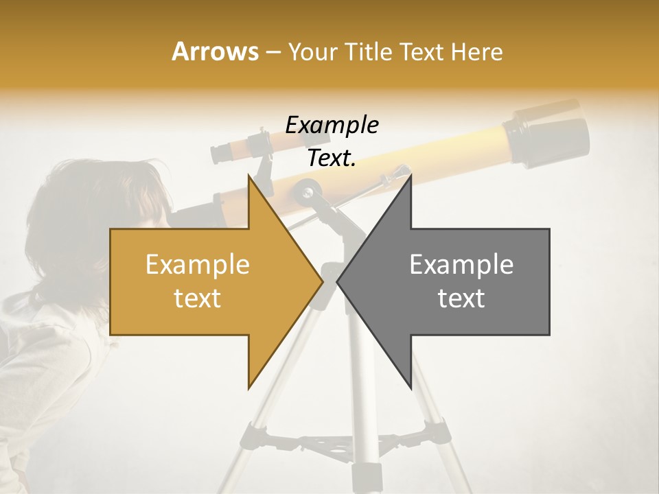 Beautiful Girl Spyglass PowerPoint Template