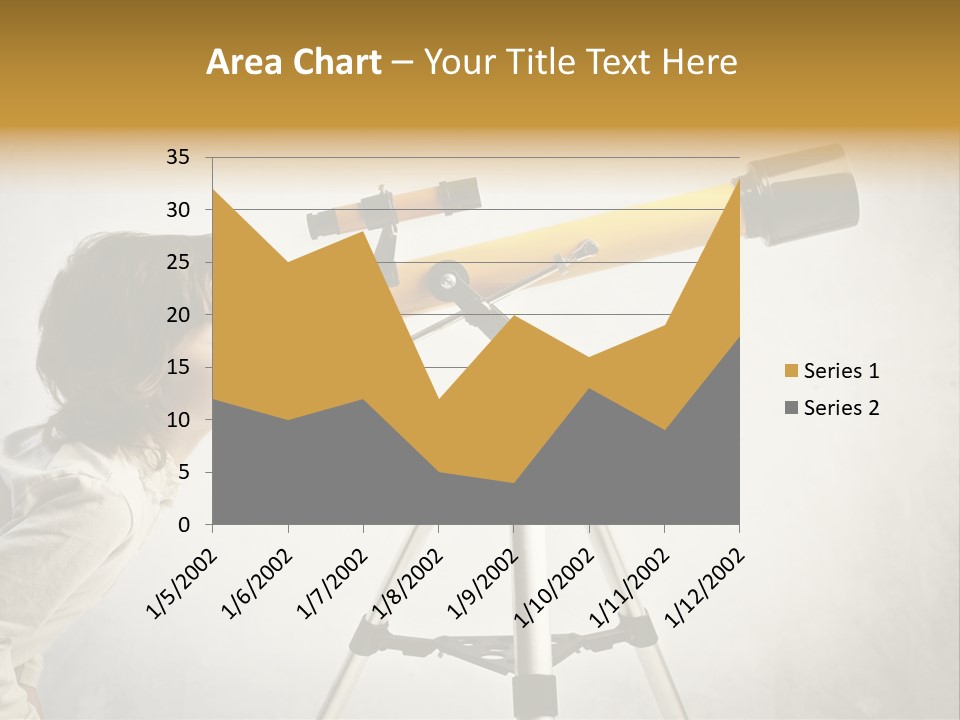 Beautiful Girl Spyglass PowerPoint Template