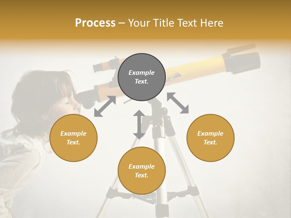 Beautiful Girl Spyglass PowerPoint Template