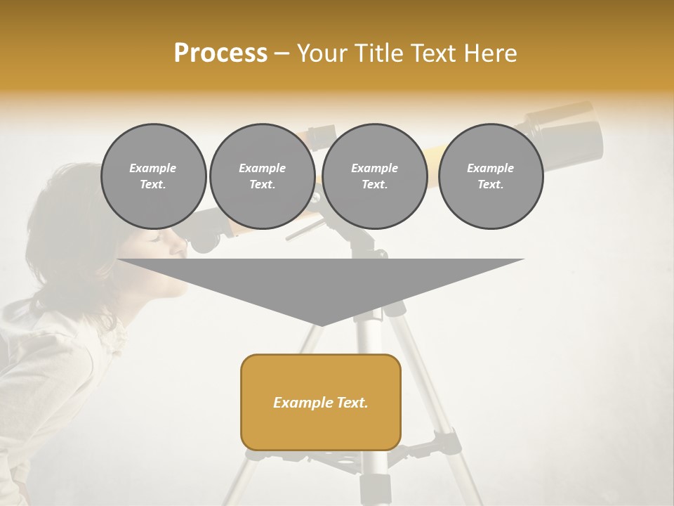 Beautiful Girl Spyglass PowerPoint Template