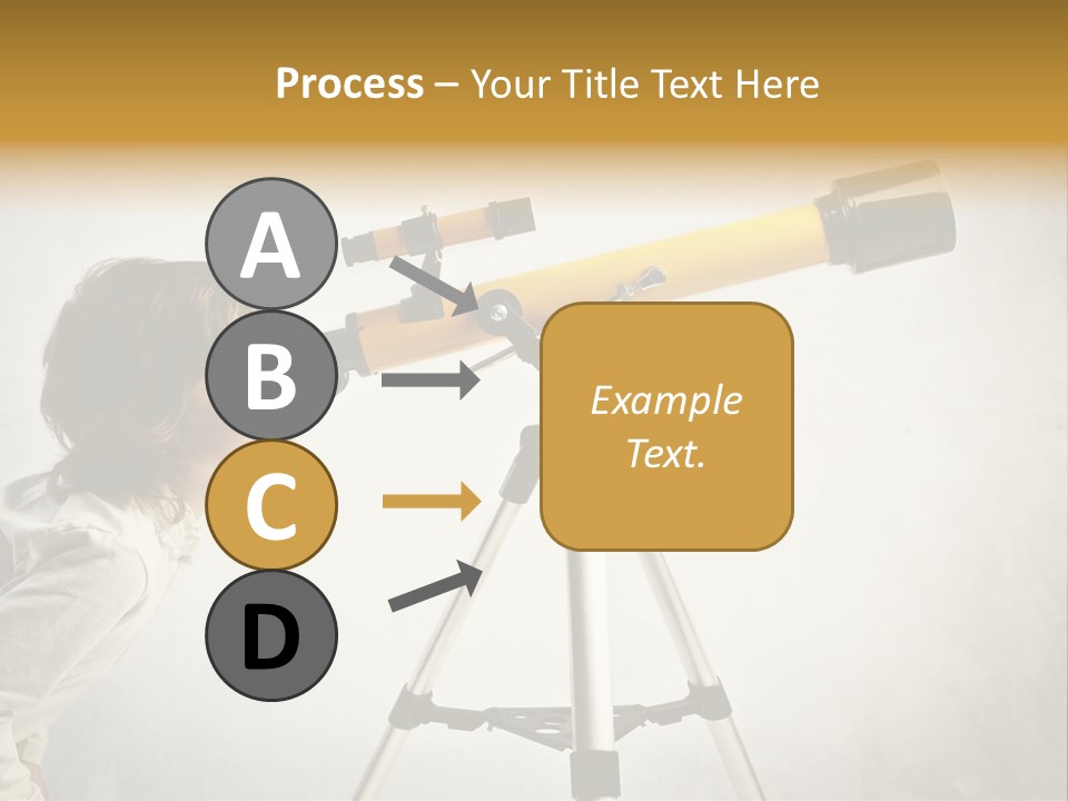 Beautiful Girl Spyglass PowerPoint Template