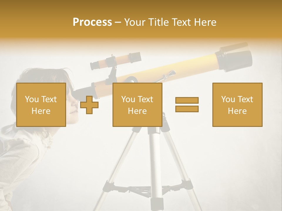 Beautiful Girl Spyglass PowerPoint Template