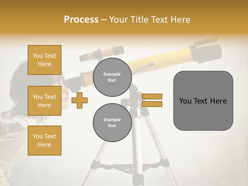 Beautiful Girl Spyglass PowerPoint Template