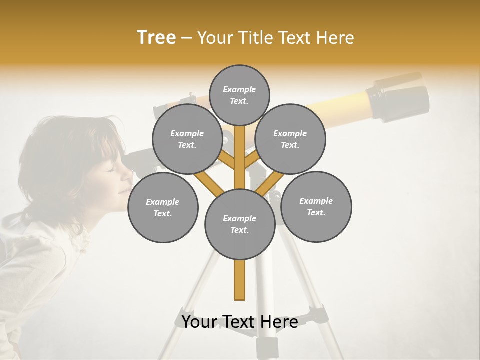 Beautiful Girl Spyglass PowerPoint Template