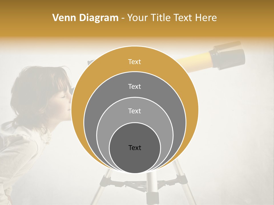 Beautiful Girl Spyglass PowerPoint Template