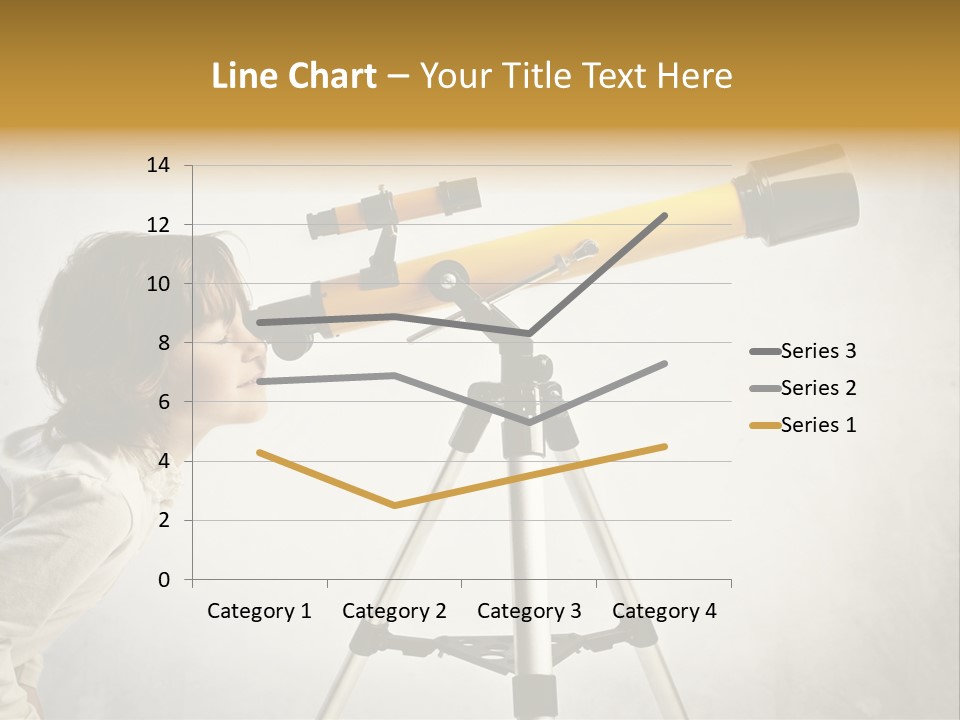 Beautiful Girl Spyglass PowerPoint Template