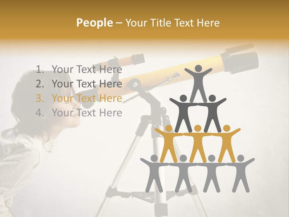 Beautiful Girl Spyglass PowerPoint Template