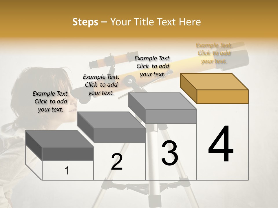 Beautiful Girl Spyglass PowerPoint Template