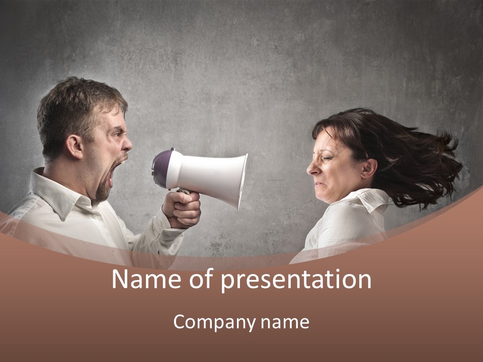 Quarrel Tool Megaphone PowerPoint Template