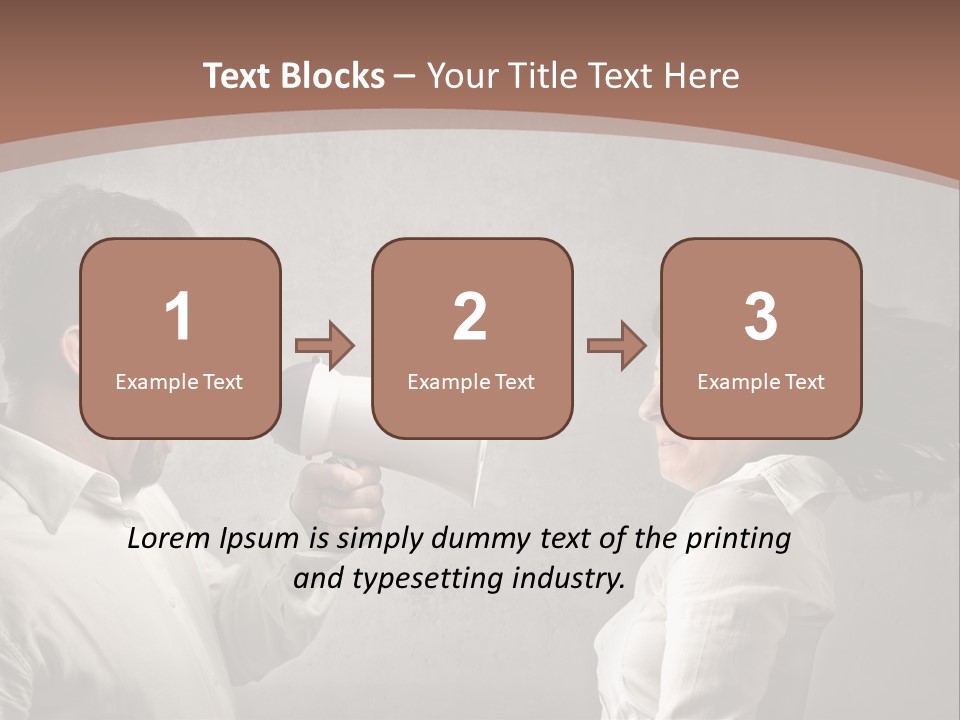 Quarrel Tool Megaphone PowerPoint Template