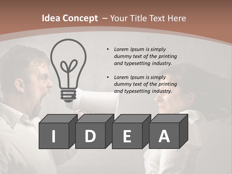 Quarrel Tool Megaphone PowerPoint Template