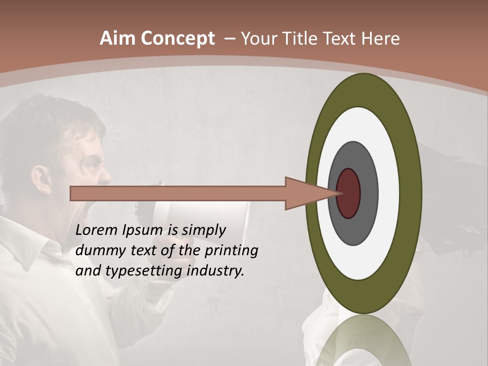 Quarrel Tool Megaphone PowerPoint Template