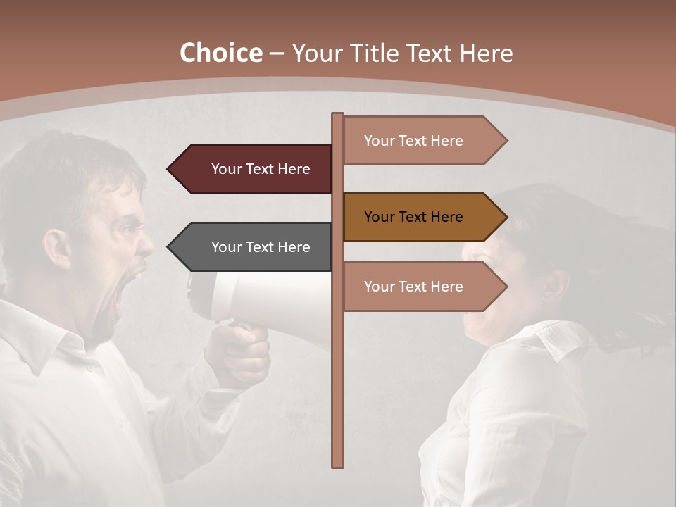 Quarrel Tool Megaphone PowerPoint Template