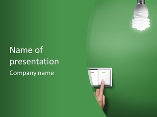 Save White Green PowerPoint Template