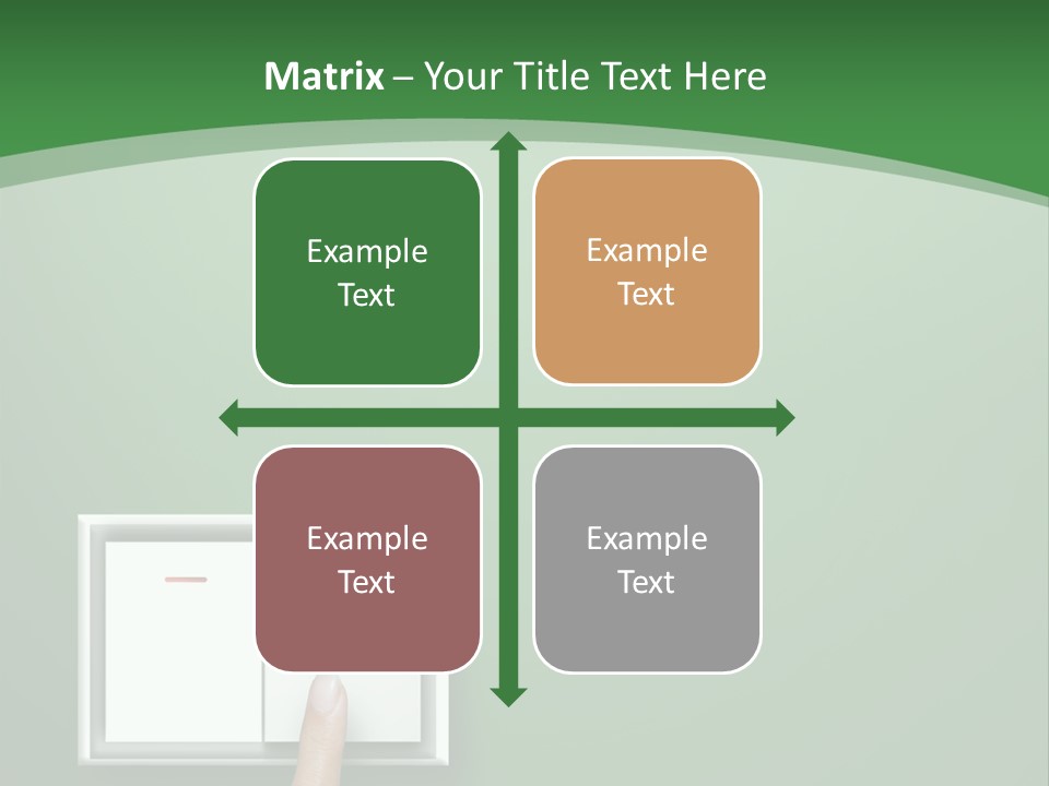 Save White Green PowerPoint Template