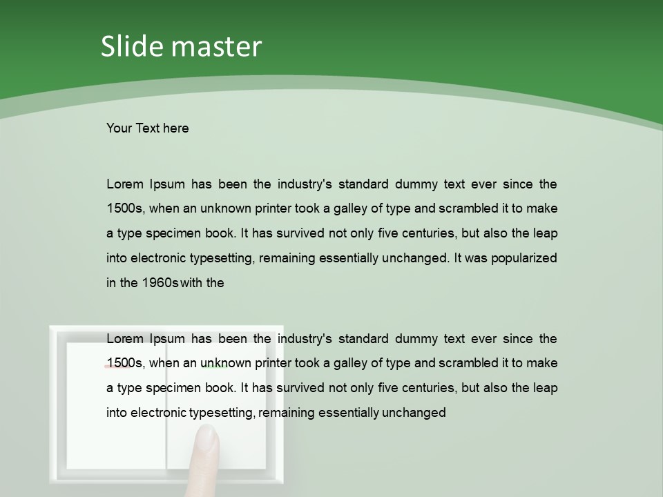 Save White Green PowerPoint Template