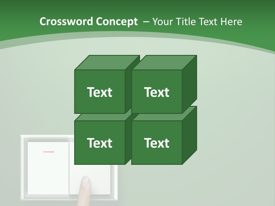 Save White Green PowerPoint Template
