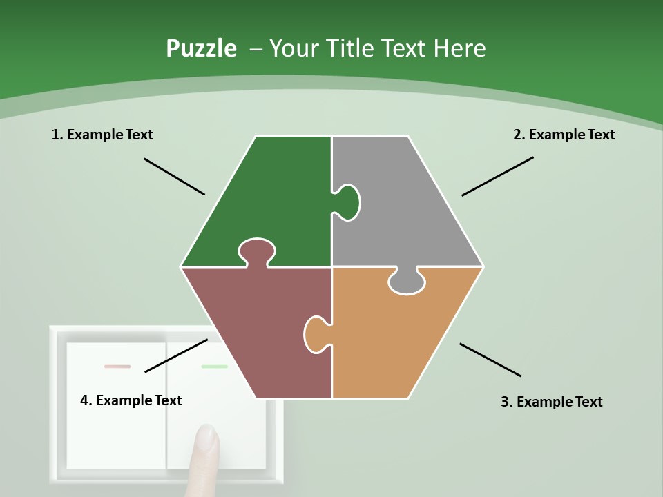 Save White Green PowerPoint Template