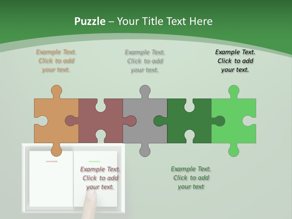 Save White Green PowerPoint Template