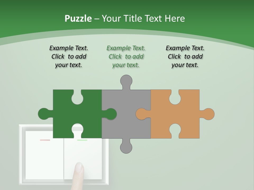 Save White Green PowerPoint Template