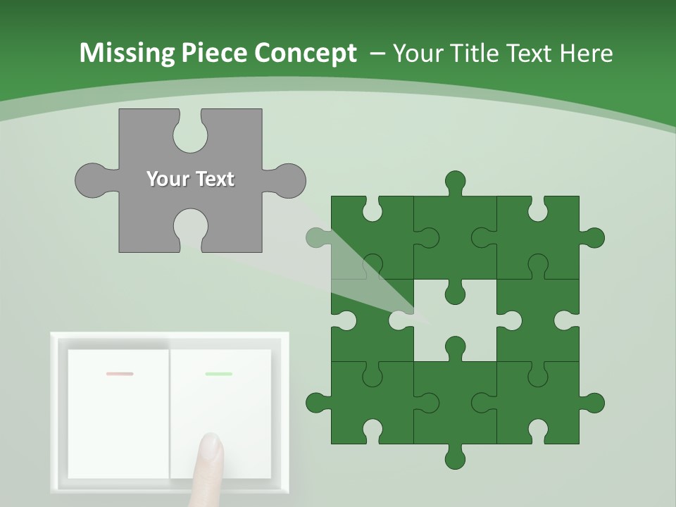 Save White Green PowerPoint Template