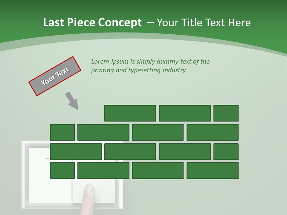 Save White Green PowerPoint Template