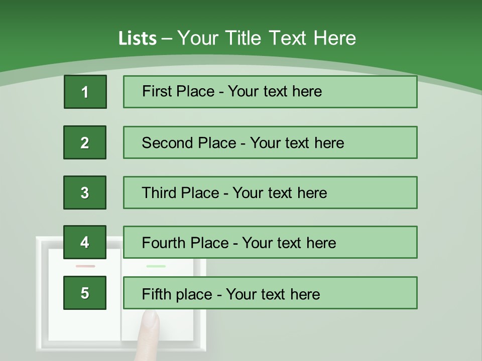 Save White Green PowerPoint Template