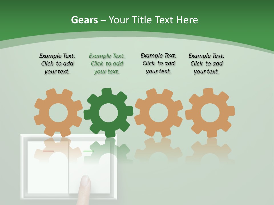 Save White Green PowerPoint Template