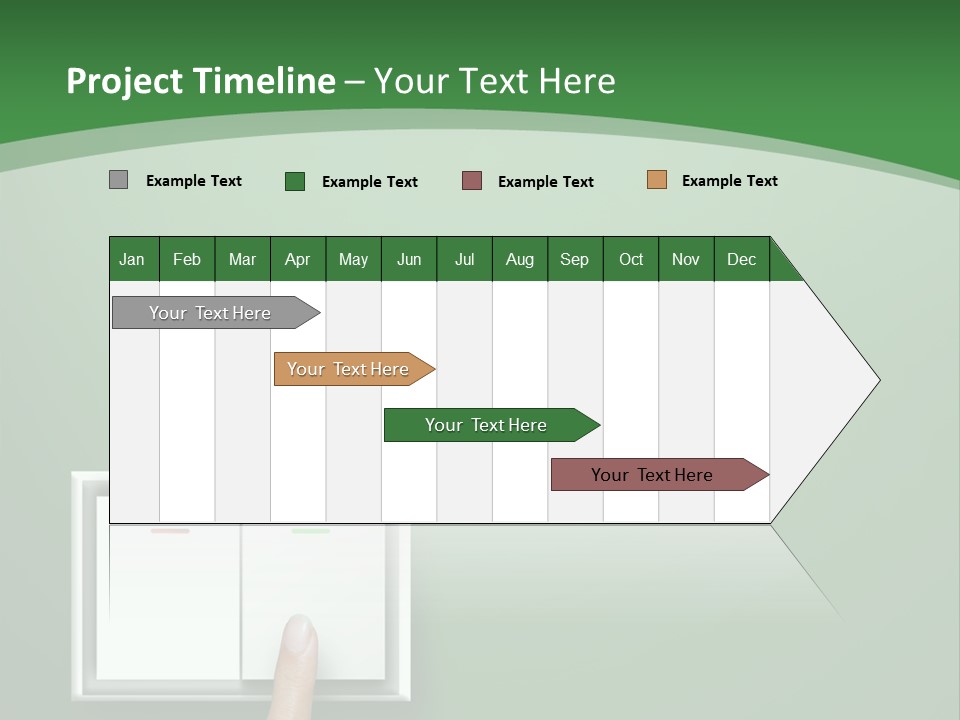 Save White Green PowerPoint Template