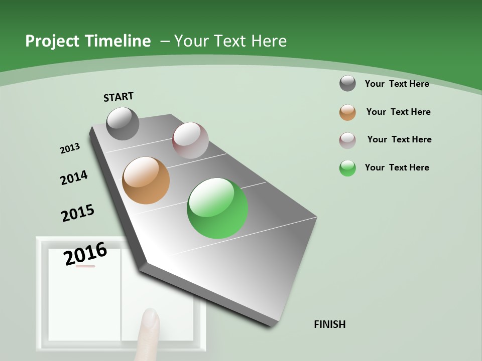 Save White Green PowerPoint Template