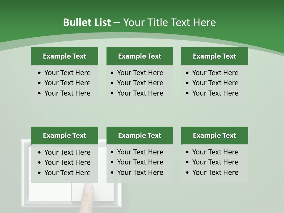 Save White Green PowerPoint Template