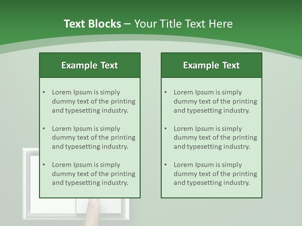 Save White Green PowerPoint Template
