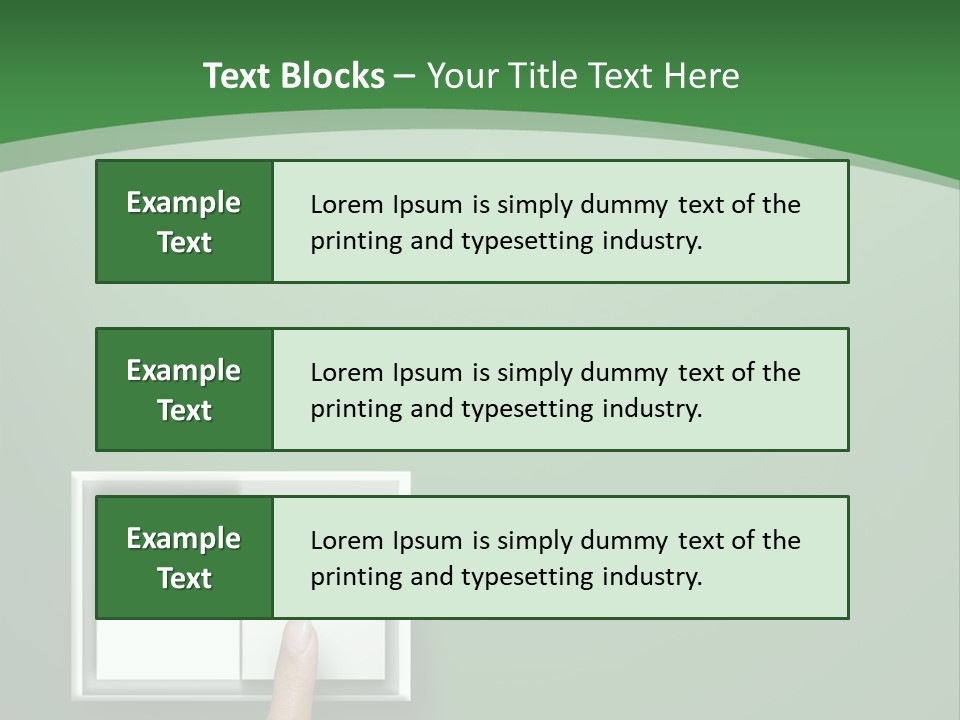 Save White Green PowerPoint Template