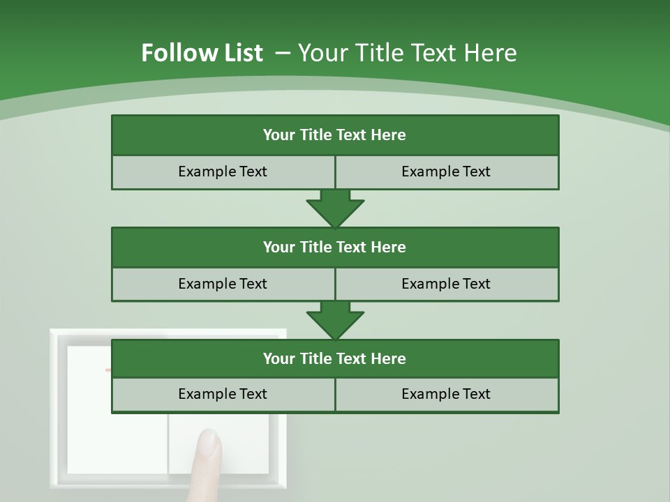 Save White Green PowerPoint Template