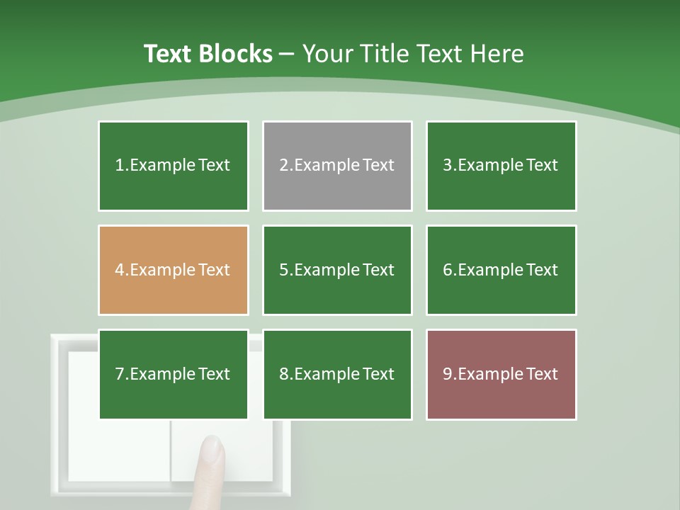 Save White Green PowerPoint Template