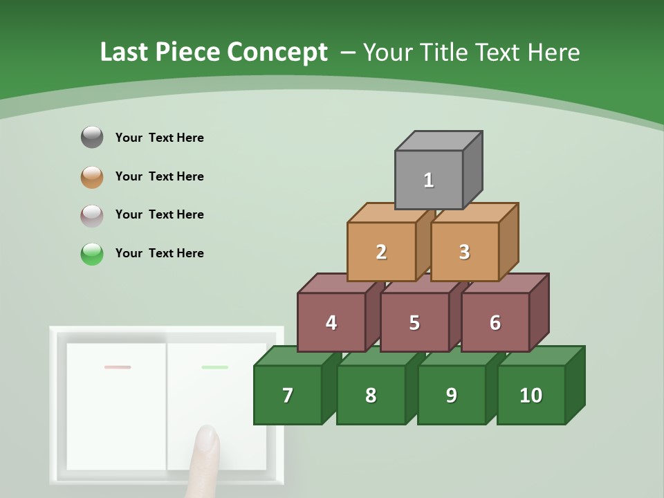 Save White Green PowerPoint Template